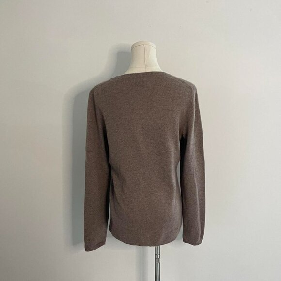 Lord Taylor 100% Cashmere Sweater | Taupe Brown | Womens Size Large - Picture 3 of 5